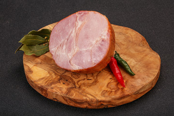 Ham cut in the board