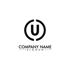 initial, letter U company or business logo design vector