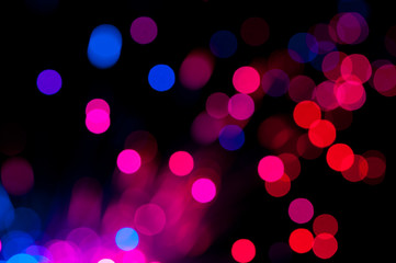 Festive lights and circles. Christmas background