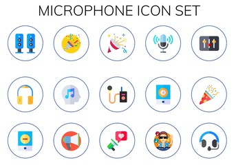 microphone icon set