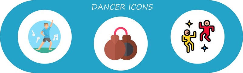 dancer icon set