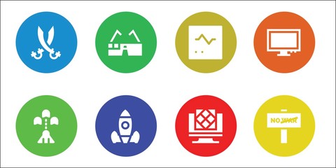 Modern Simple Set of futuristic Vector filled Icons