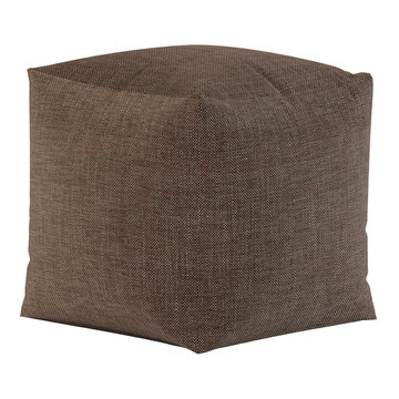 Comfortable pouffe on white background. Clipping path included. 3D rendering.