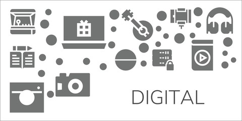 digital icon set