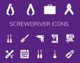 Obraz na płótnie Canvas screwdriver icon set