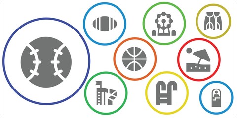 Fototapeta premium recreation icon set