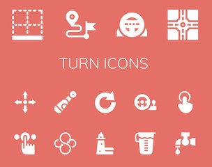 turn icon set