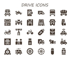 drive icon set