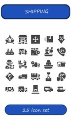 Fototapeta premium shipping icon set