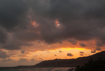Sunrise over the island of Socotra