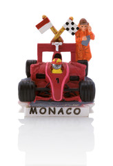 monaco souvenir, isolated on white background with shadow reflection