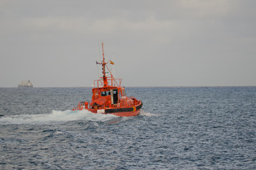 Fototapeta premium Boat of maritime rescue.