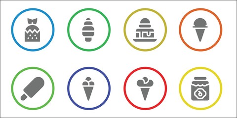 strawberry icon set
