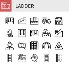 Set of ladder icons