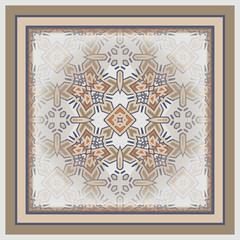 Creative color abstract geometric pattern in beige, vector seamless, can be used for printing onto fabric, interior, design, textile, pillows