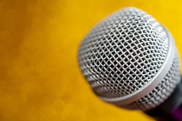 Professional dynamic microphone. Concert microphone for voice recording and sound enhancement....