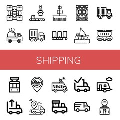 Set of shipping icons
