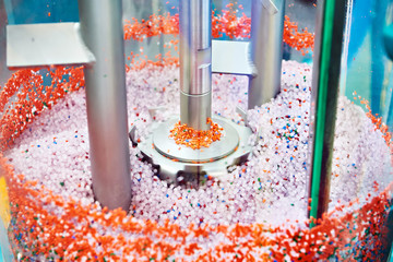 Centrifuge for plastic granules