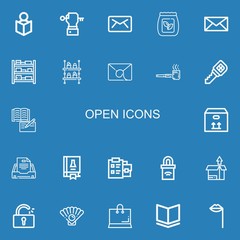 Editable 22 open icons for web and mobile