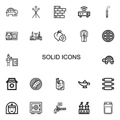 Editable 22 solid icons for web and mobile