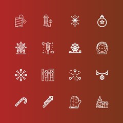 Editable 16 merry icons for web and mobile