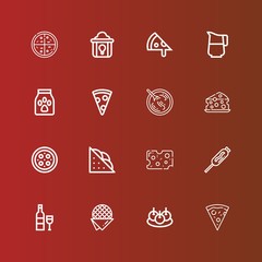Editable 16 cheese icons for web and mobile