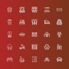 Editable 25 chair icons for web and mobile