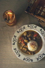 Western style food on the table