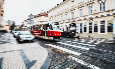 tram in prague