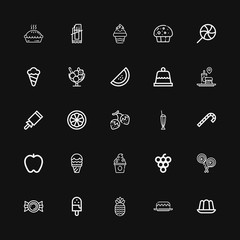 Editable 25 dessert icons for web and mobile