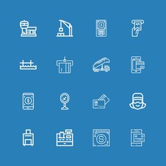 Editable 16 terminal icons for web and mobile