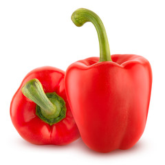 red bell pepper isolated on white background