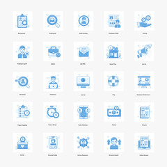  Human Resources Flat Icons Pack 