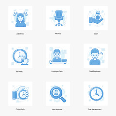  Human Resource and Recruitment Flat Icons Pack 