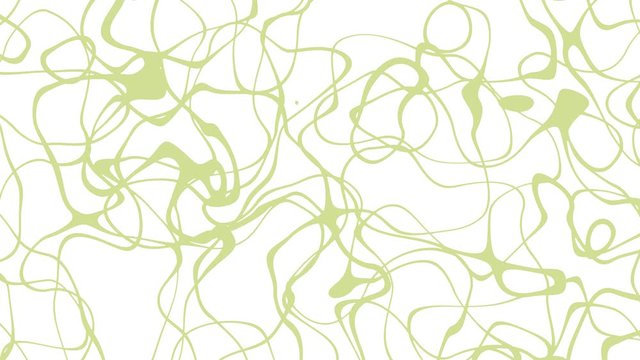 Abstract animation of light green satring loops moving on white background. Colorful seamless loop animated background, wallpaper.