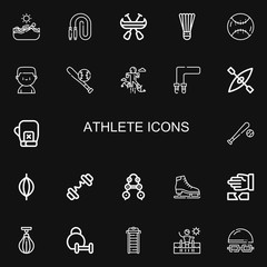Editable 22 athlete icons for web and mobile