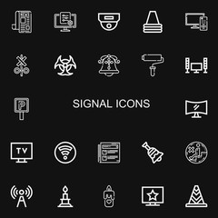 Editable 22 signal icons for web and mobile