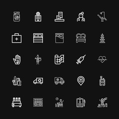 Editable 25 hospital icons for web and mobile