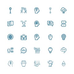 Editable 25 think icons for web and mobile