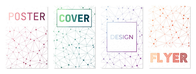 Flyer template, brochure background. Can be used as cover, banner, flyer, poster, business card, brochure. Amazing geometric background collection. Astonishing vector illustration.