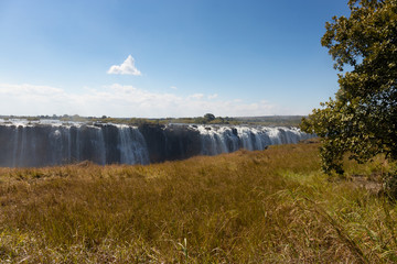 Scenic view on the Victoria falls at Zimbabwe