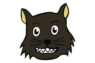Halloween illustration of a funny cartoon werewolf 