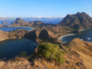 The beauty of the panoramic Padar island in the morning