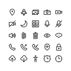 Fototapeta premium mobile app user interface icons