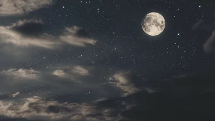 Papier Peint photo autocollant Pleine lune pleine lune dans le ciel