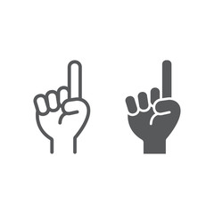 Faith in Allah line and glyph icon, ramadan and islam, Allah is one sign, vector graphics, a linear pattern on a white background, eps 10.