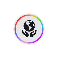 Save Earth -  Modern App Button