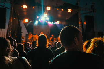 Fototapeta na wymiar crowd of people at concert