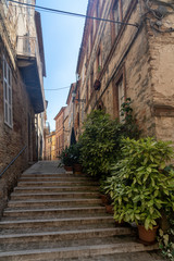 Fototapeta na wymiar Montefiore dell Aso, historic town in Marche, Italy
