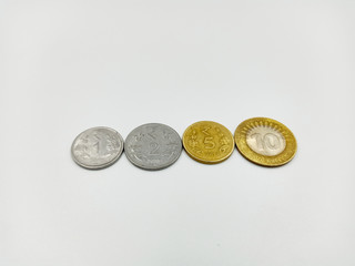 indian Coin group on a white background